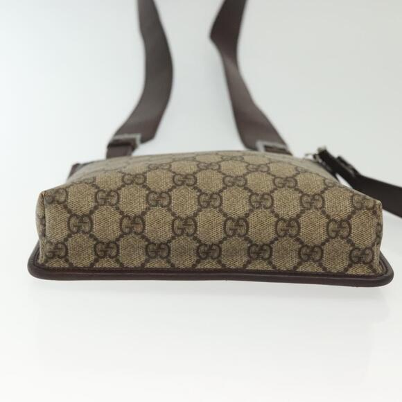 GUCCI GG Supreme Shoulder Bag Pvc Beige Silver - Picture 9 of 16